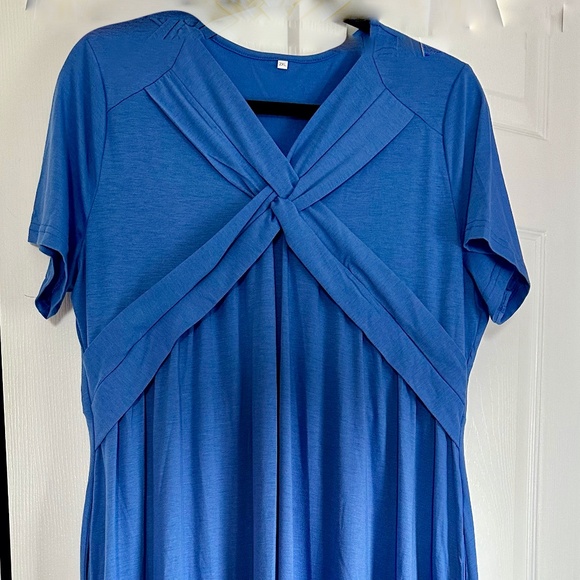 Women’s Royal Blue Jersey Dress - Picture 1 of 4